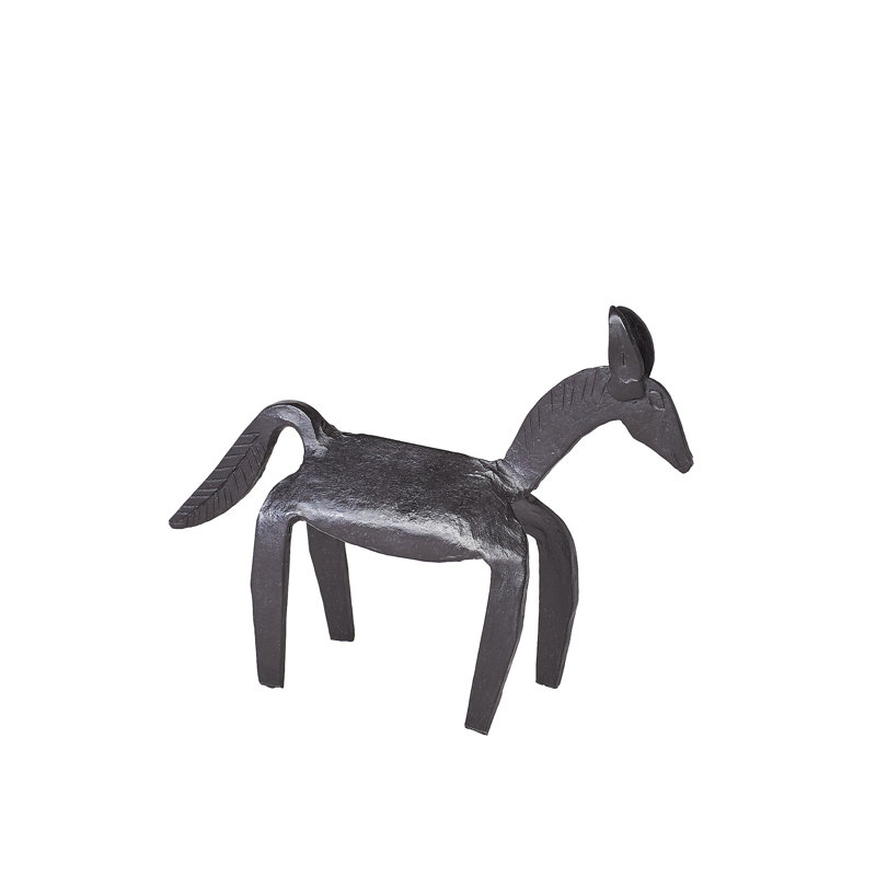 Cheval de fer primitif, H 7,5 po x l 4,75 po x P 1,5 po