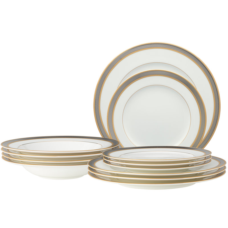 Service de table 12 pièces, service pour 4 Noritake Brilliance
