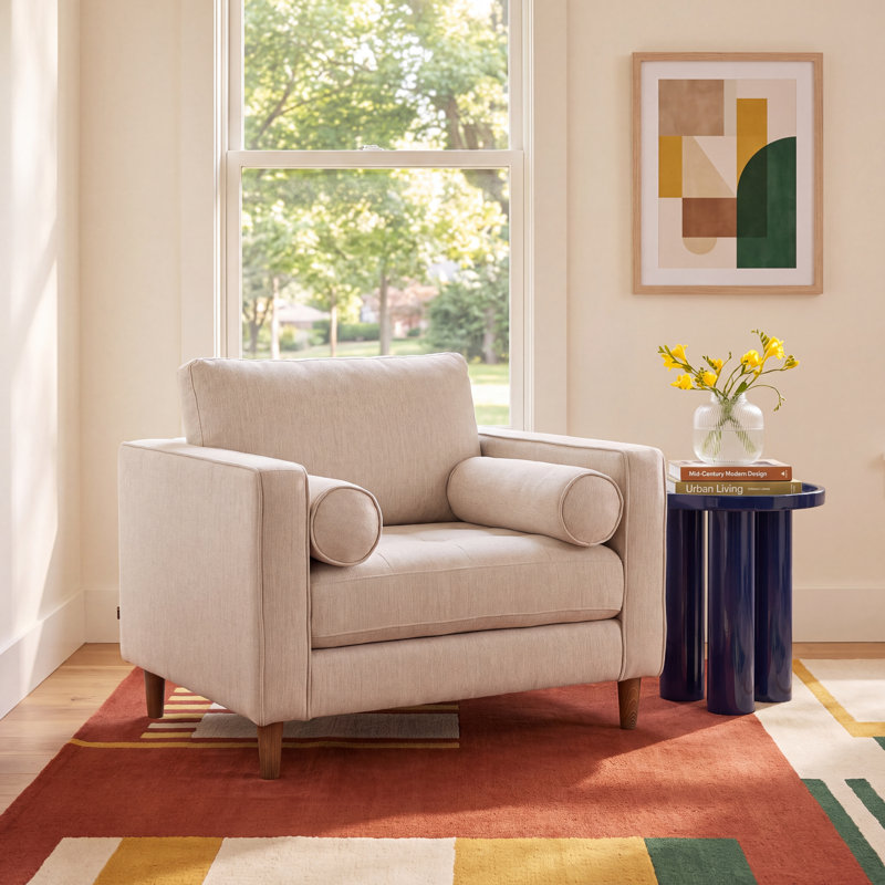 Stephon 40.7'' Wide Armchair, Cream
