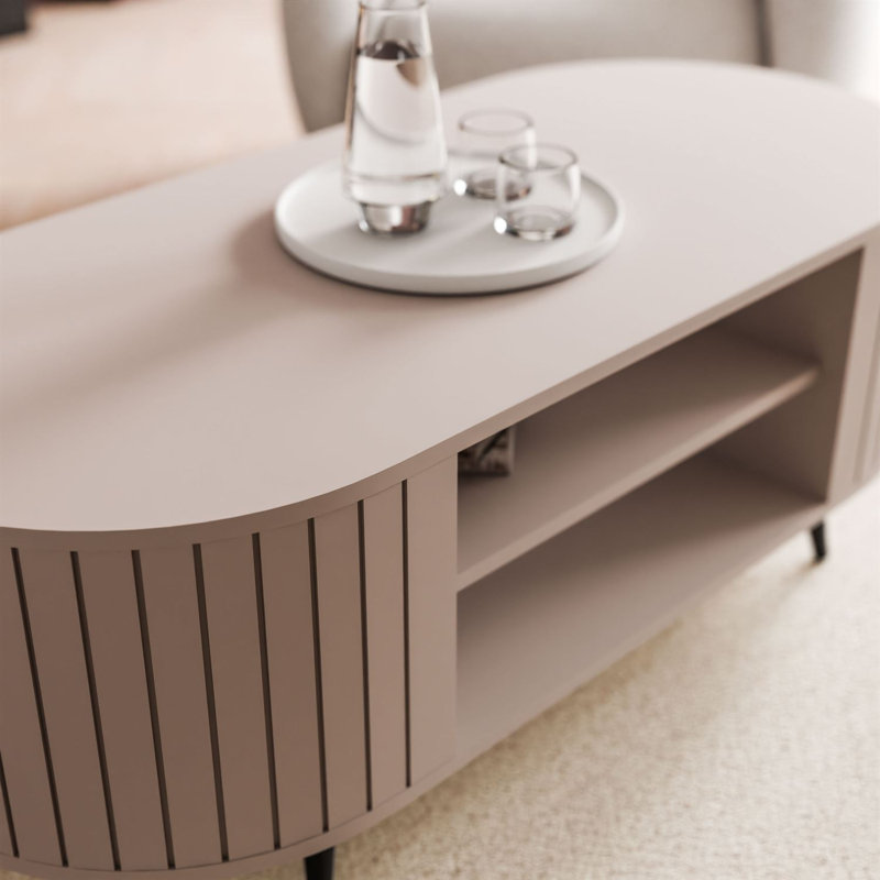Coffee Table with Storage, Cashmire, Black