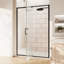 44"-48" W X 71" H Pivot Swing Framed Shower Door With 1/4" Tempered Clear Glass
