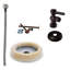 Trousse de toilette 1/2 "à poignée levier avec ligne d'alimentation en acier, anneau de cire et bride-97165601