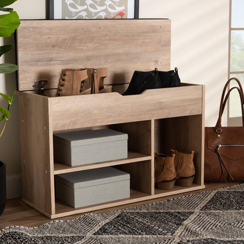 Faux Leather Upholstered Storage Bench