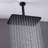 11*7" Temperature Digital Display Shower System, Solid Brass Ceiling Shower Head with Handheld and 6 Body Jets-92909448