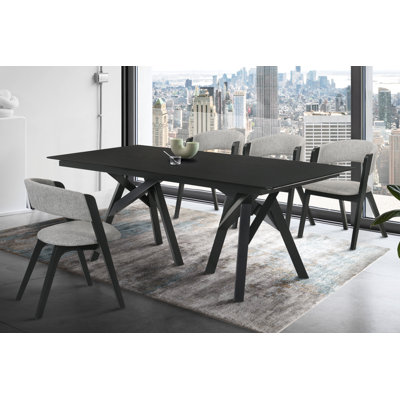 Schott 4 - Person Double Pedestal Dining Set