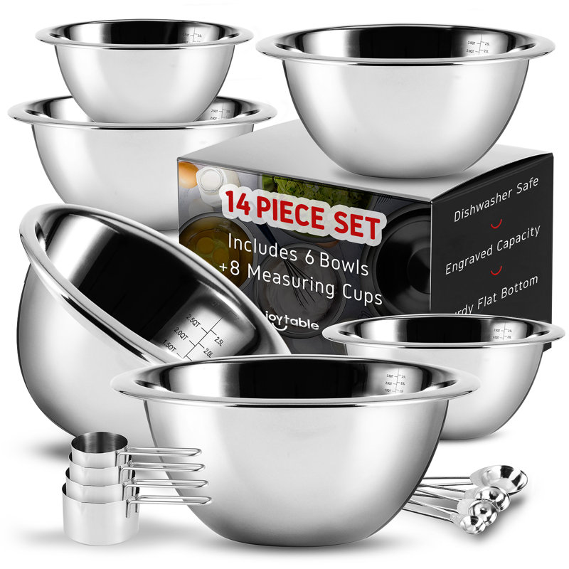 Stainless Steel 14 Piece Nested Mixing Bowl Set