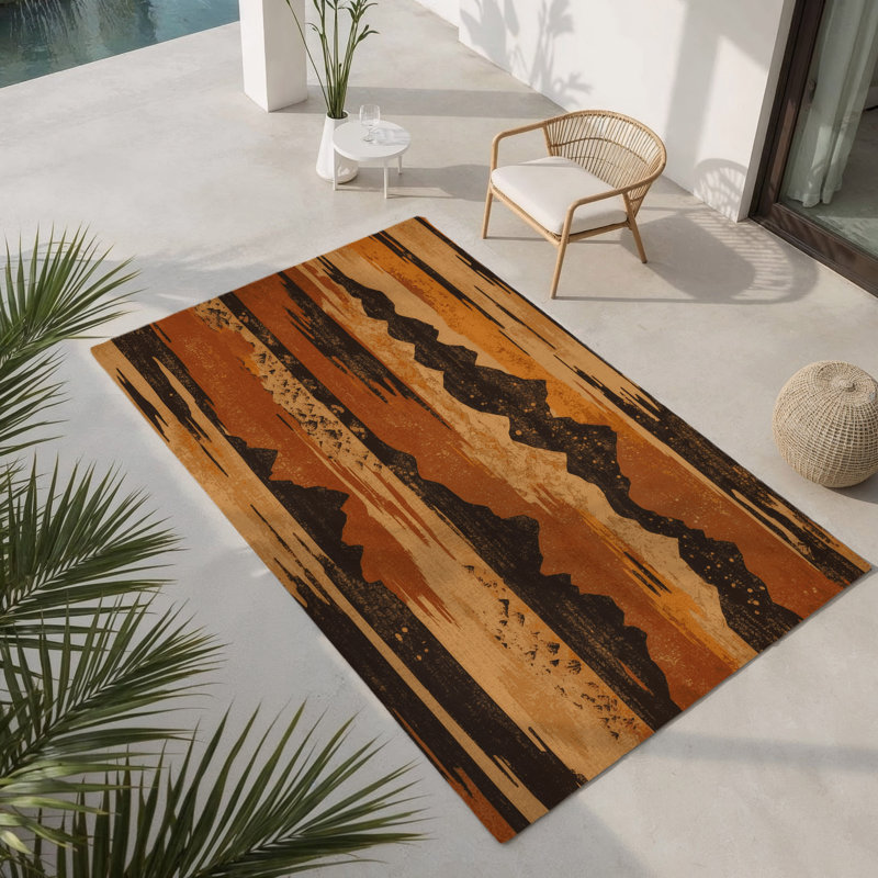 Tapis intérieur et extérieur Sagebrush Shadows, Rectangle 5 pi x 7 pi
