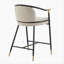 Tabouret de comptoir de 26 po de hauteur avec cadre en métal (ensemble de 2) - amande-1355281229