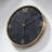 Gray Gold Round Analog Wall Clocks