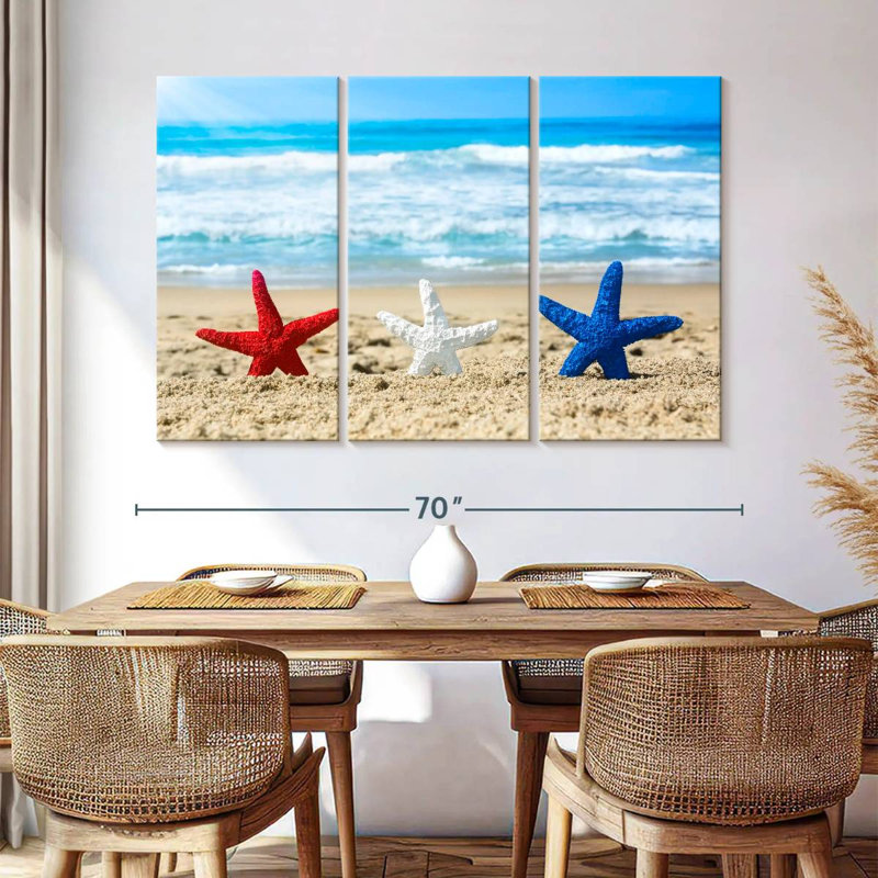 Étoile de mer patriotique Aletra Beach, H 42 po x l 65 po