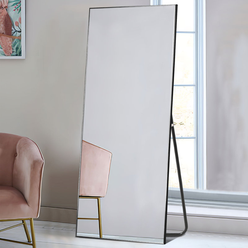 Miroir pleine grandeur Adhvika, Noir, 71 po x 28 po