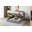 Grand lit plateforme tapissier Teddy