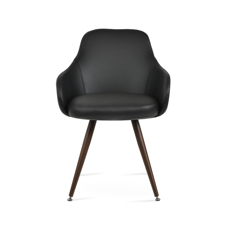 Chaise avec accoudoirs Gazel Star, Noir, Noyer
