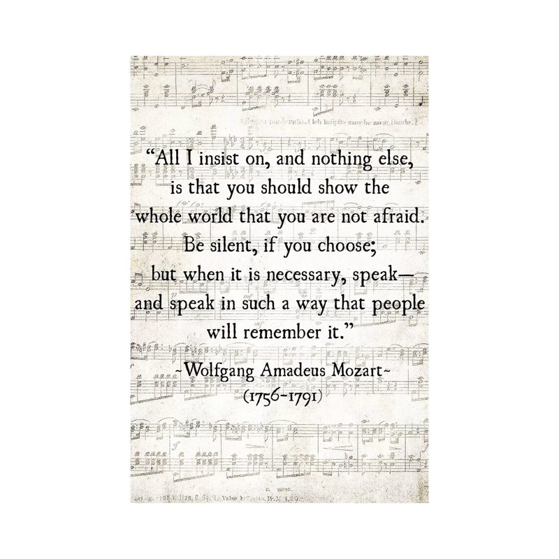 All I Insist On Mozart by Debbra Obertanec - Wrapped Canvas Print, 20.32 cm H x 30.48 cm W