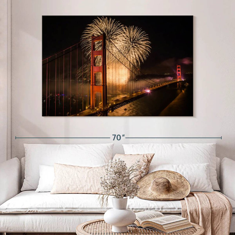 Célébration du pont Lilie Golden Gate, H 34 po x l 51 po