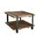 Modesto 27-Inch Square Coffee Table – Solid Wood and Metal Accent Industrial Table with Distressed Natural Finish – for Small Space Living Room by Alaterre Furniture