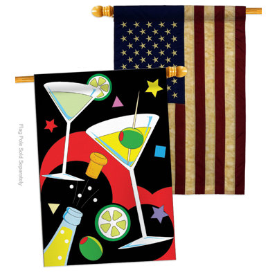 Double Sided 40'' H x 28'' W Polyester House Flag