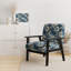 Motif de rêve floral bleu et blanc - Fauteuil de ferme rembourré, fauteuil d'appoint bleu