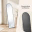 Miroir mural pleine longueur 64,32 x 21,11 cm, cadre en alliage d'aluminium, à poser, à suspendre ou à poser