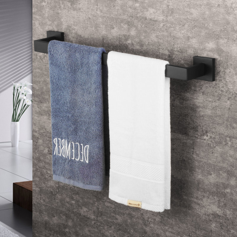Porte-serviettes mural 20 po, Noir mat