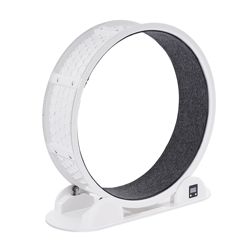 Cat Exercise Wheel with Pedometer Cat Treadmill for Pet Health, White
