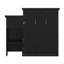 Grand lit escamotable avec rangement, lit escamotable moderne avec conception à persiennes, lit escamotable mural pliable peu encombrant avec bureau