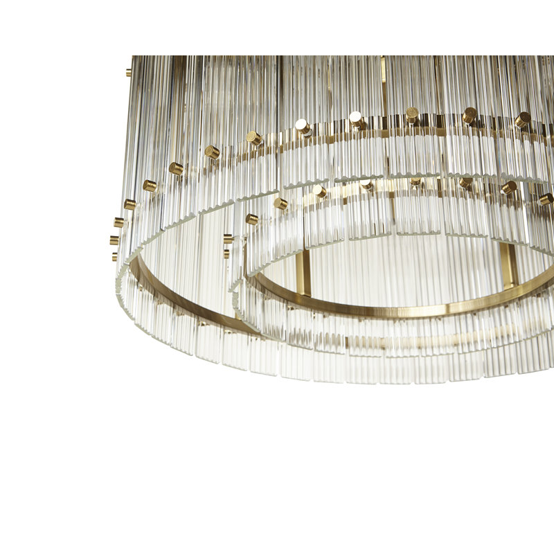 KORE CHANDELIER - CLEAR, 15" H x 28.75" W x 28.75" D