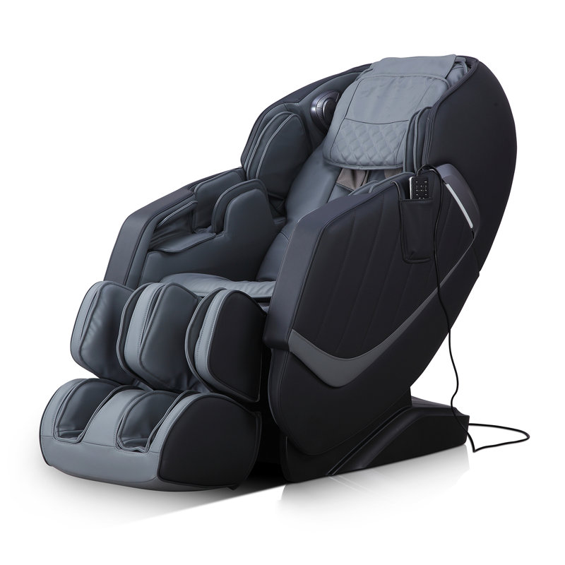 Fauteuil de massage en similicuir 4D corps entier SL-Track Zero Gravity Fauteuil de massage complet du corps Fauteuil inclinable Shiatsu, Zero Gravity, Yoga Stretching, Shiatsu, chaleur, roulement de pieds, connectivité Bluetooth