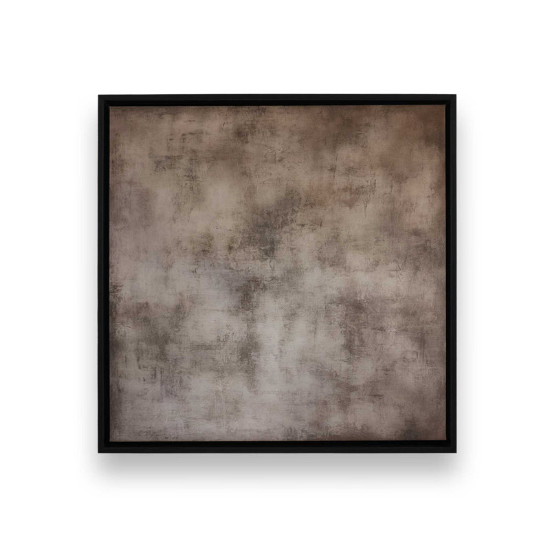 Silent Ashen Echoes Canvas Print, Satin Black Floater Framed, 16.75" H x 16.75" W x 1.75" D