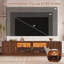 Console télé pour le salon, console multimédia avec portes en verre et lumières DEL, meuble télé à tablette réglable pour la chambre à coucher