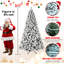 Arbre de Noël enneigé floqué avec support en métal-117479266
