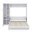 Lit escamotable double pleine grandeur avec tablettes, garde-robe et éclairage DEL-825221760-825221767