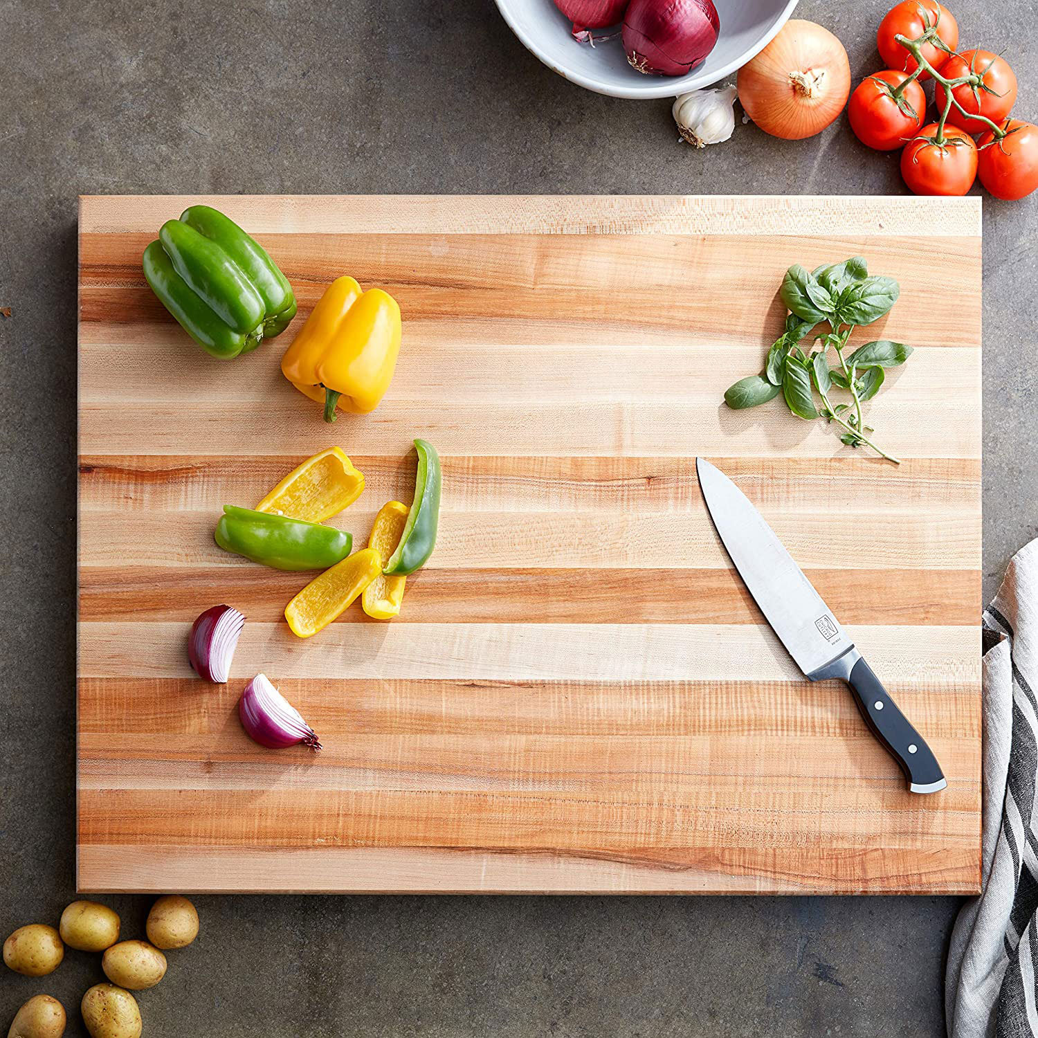 John Boos Edge Grain Reversible Cutting Board, 30" L x 23" W x 2.25" D, Maple