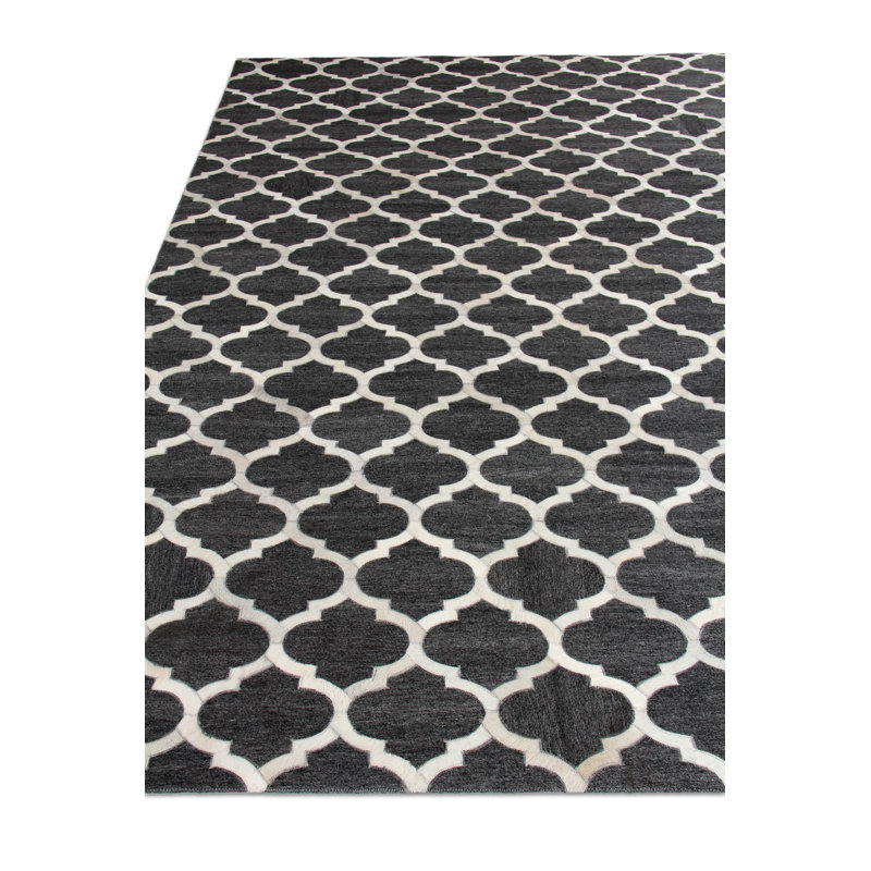 Berlin Cowhide Geometric Area Rug, Rectangle 9'6" x 13'6"
