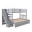 Lit mezzanine en bois avec lit gigogne