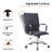 Sorrells Mid Back Leather Office Chair Adjustable Height Swivel Tilt Ergonomic Executive Conference Chair-783066256