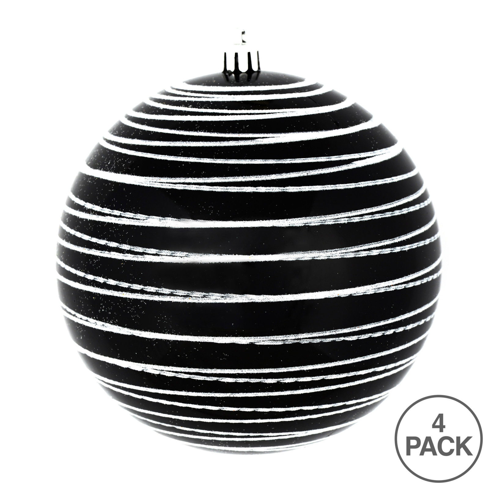 4" Shatterproof Bauble, Black