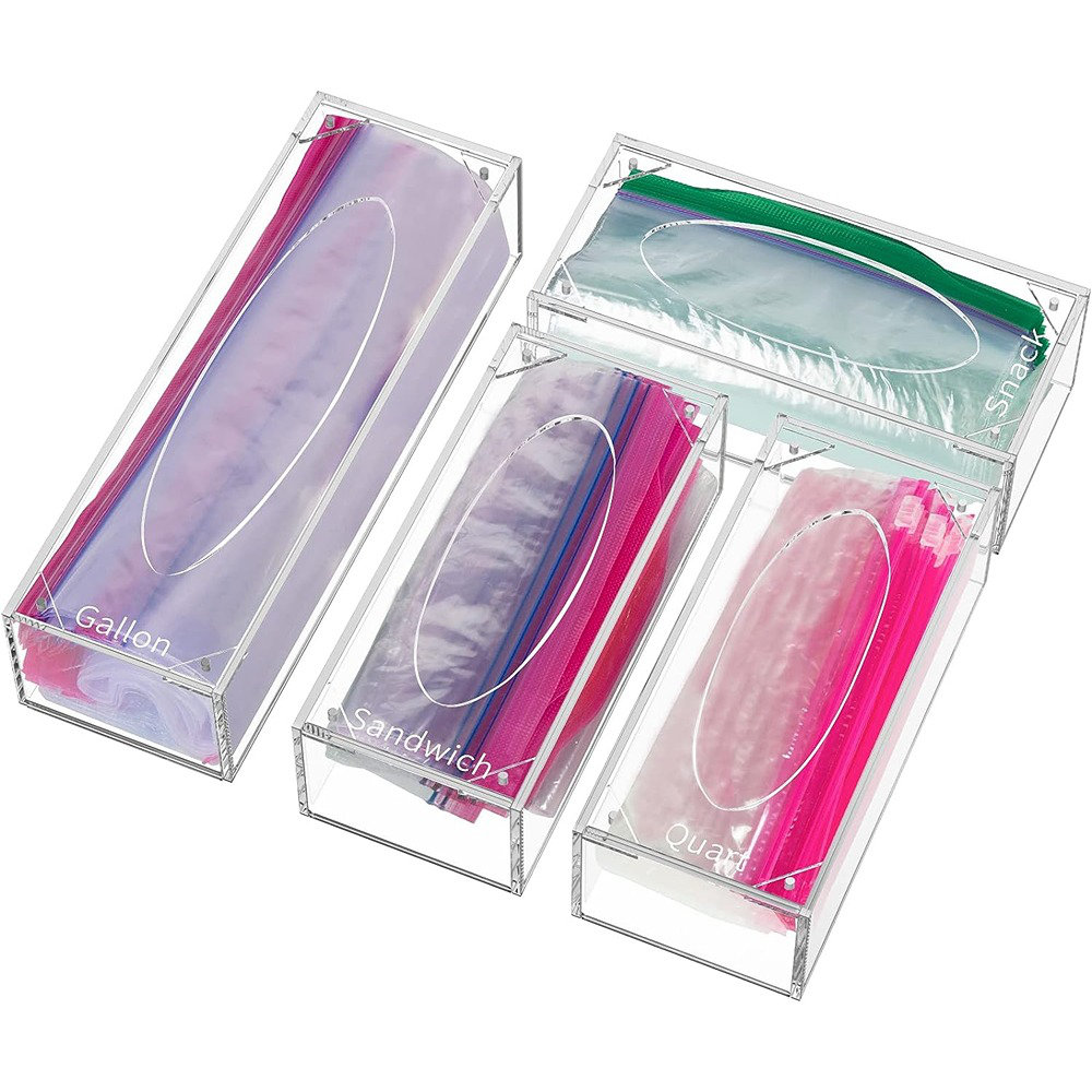  4 Pack Clear Plastic Handbag Storage Organizer for