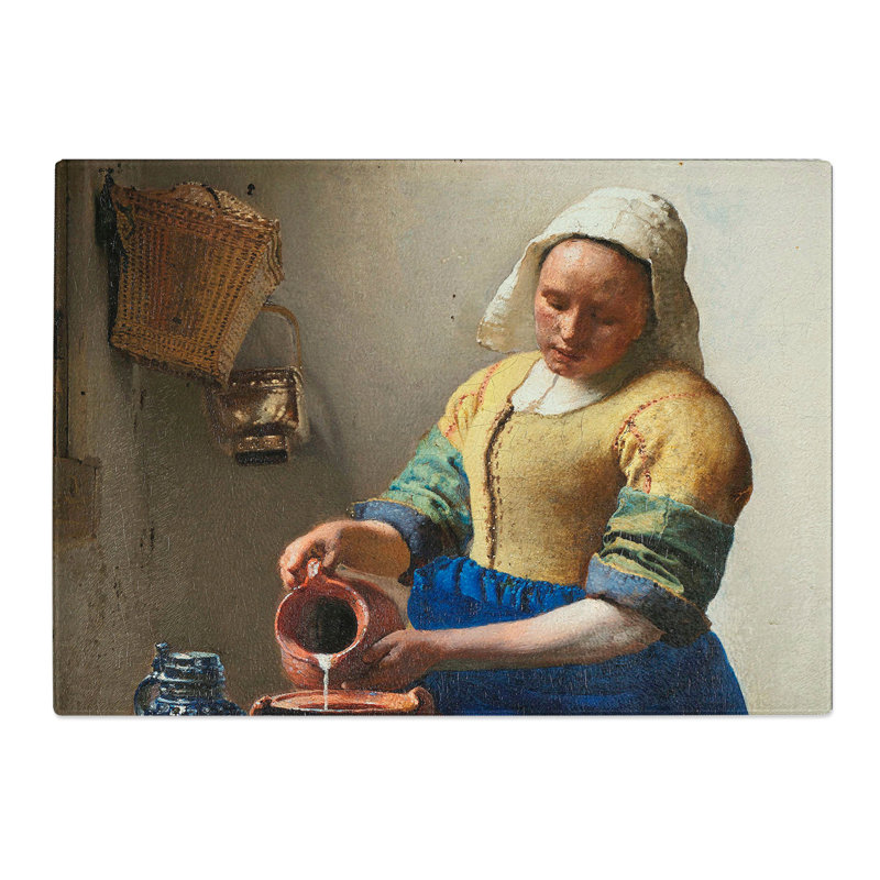 The Milkmaid by Johannes Vermeer Chopping Board, 28.5cm W x 39cm L