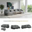 Canapé modulaire surdimensionné en U avec repose-pieds en velours 166 et 166 pouces 166 pouces, gris ardoise-263575627