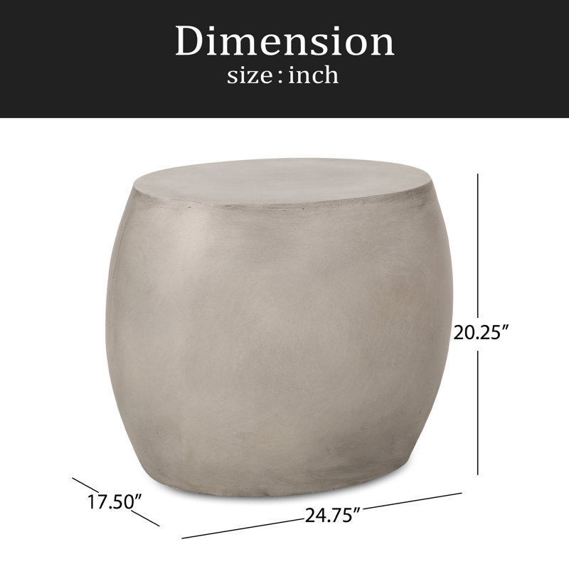 Table d'appoint d'extérieur en béton léger
