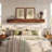 70.9" Long Floating Shelve for Wall, Solid Wood Wall Shelf with Hand-Carved Herringbone Design