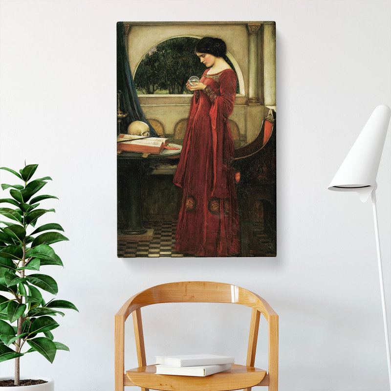 The Crystal Ball by John William Waterhouse - Wrapped Canvas Painting, 50cm H x 35cm W x 3cm D