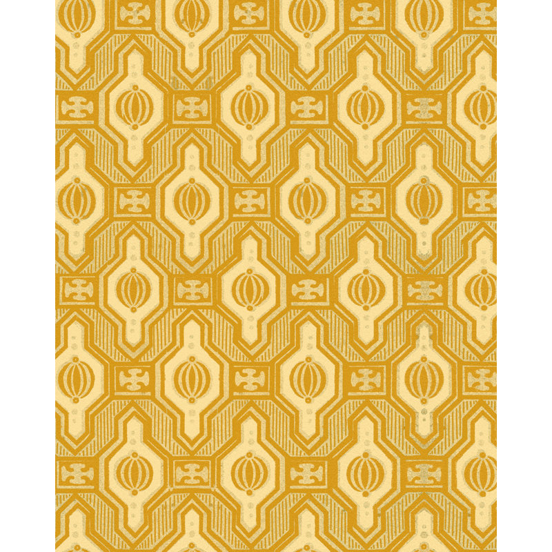 LA DOLCE VITA Wallpaper Roll, Ochre/Taupe