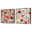 Gnaphale - ensemble de 2 collages carrés botaniques abstraits-101849130-101849135