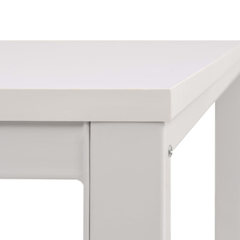 Staton Metal Base Writing Desk, White/White