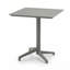DANBY Square Folding Table Nickel Grey with 4 MIA Bistro Chair Nickel Grey Set