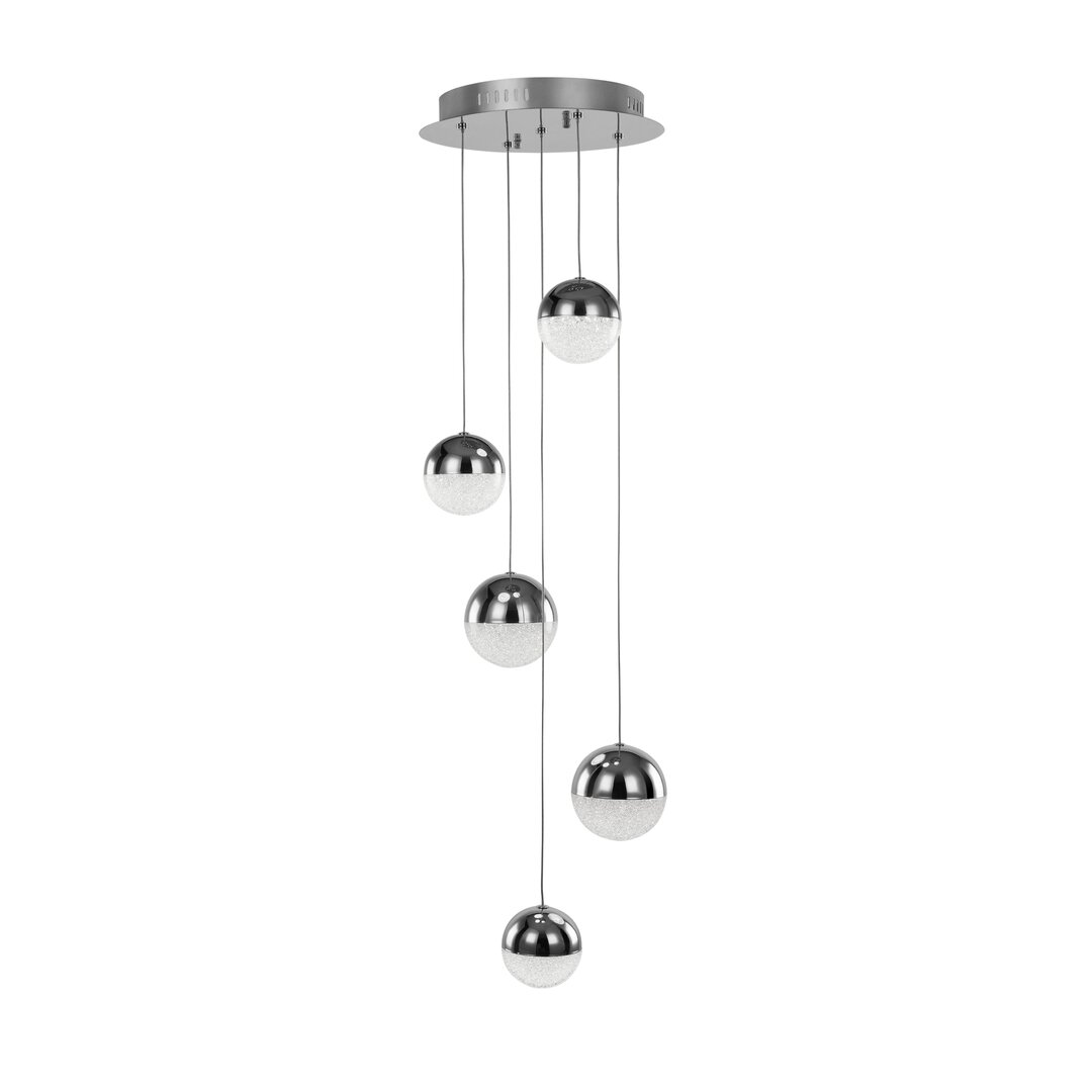 Cluster-LED-Pendelleuchten-Set 5-flammig Morales