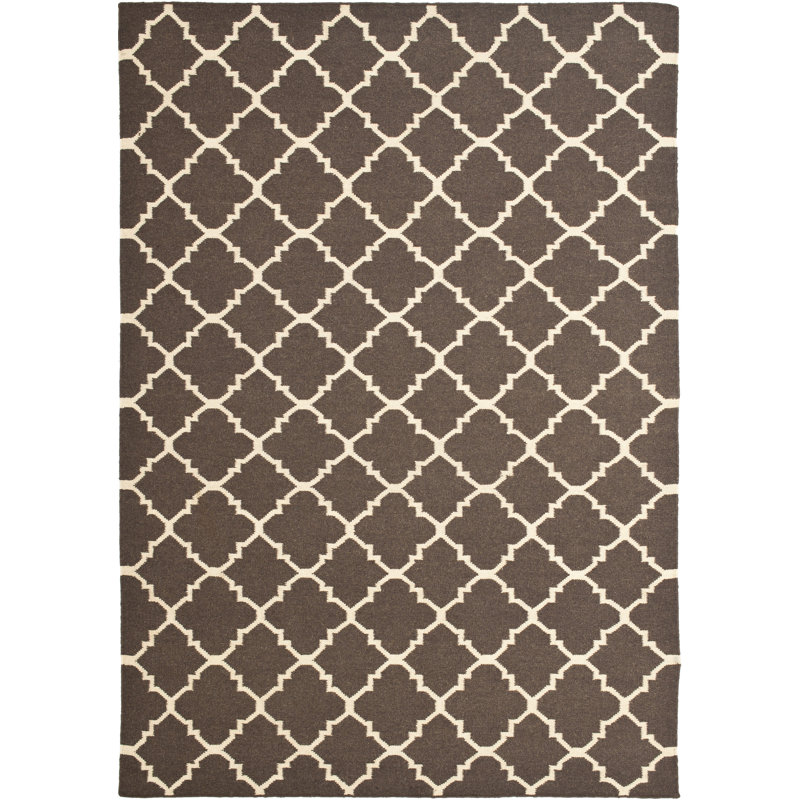 Valenzuela Geometric Wool Hand Woven Area Rug, Rectangle 183 x 274 cm