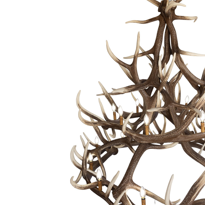 Elk 18 Antler - 21 Light Dimmable Tiered Chandelier